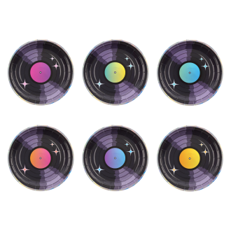 Papirnati krožniki Retro Disco 18 cm | Set 6 kos